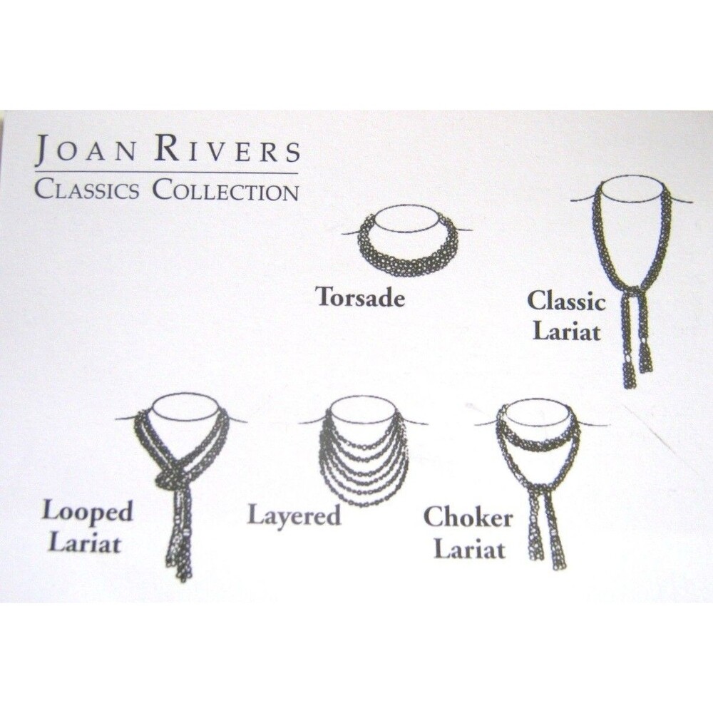 Joan Rivers Firepolished Crystal Removable Tassle Lariat Necklace Purple Aqua - Picture 7 of 11